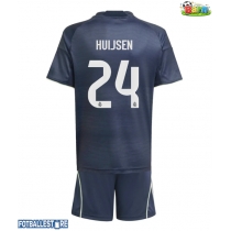 Real Madrid Dean Huijsen #24 Bortedraktsett Barn 2025-26 Kortermet (+ Korte bukser)